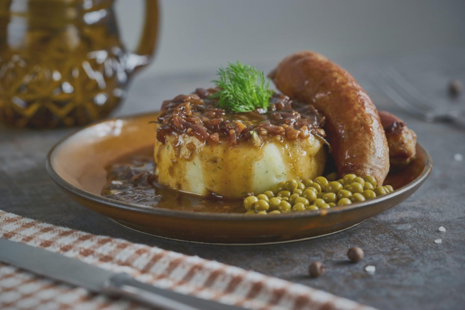 Kombination aus kalten und warmen Speisen